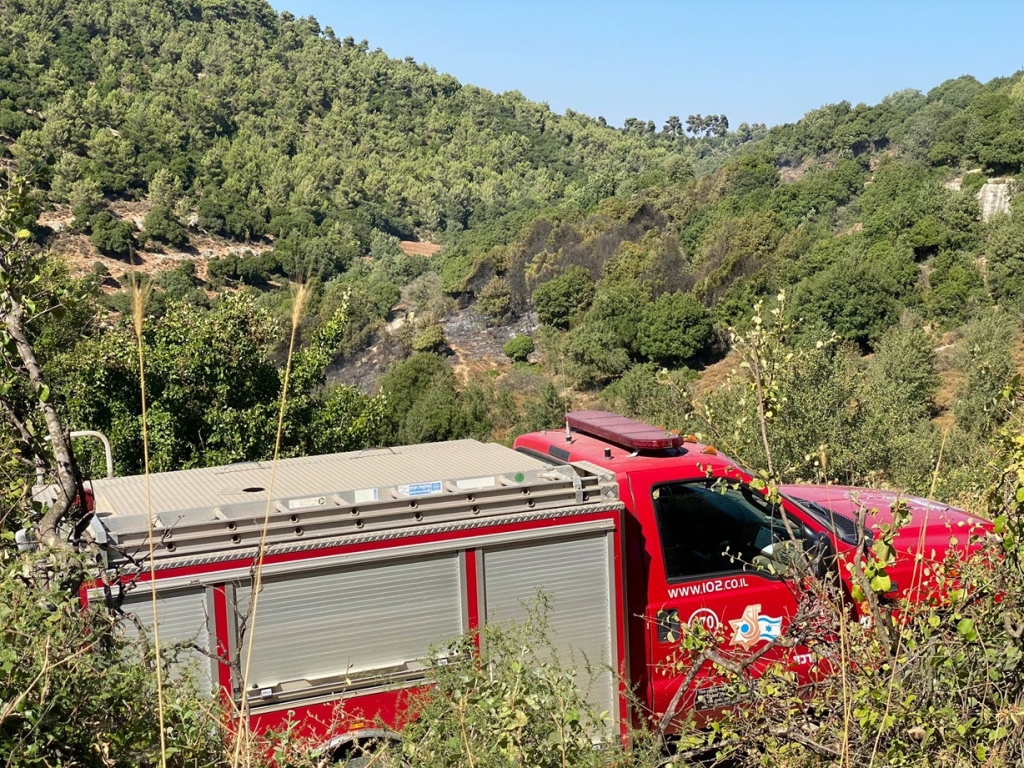 תמונת מצב לשריפות סמוך לחורפיש והצפון