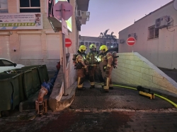 שריפה בחניון תת קרקעי בכפר יאסיף